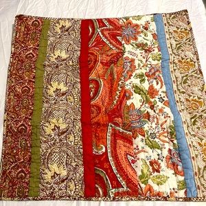 Two Vintage Pottery Barn Calistoga Patchwork Quilted Euro Shams, 26” 2009